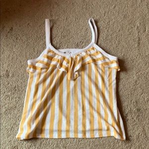 Yellow and white tank top